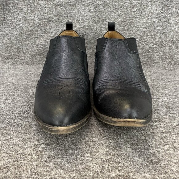 ✅Lucky Brand Joelle Black Leather Western Ankle Booties Women’s 6.5 Pointed Toe - Picture 6 of 11